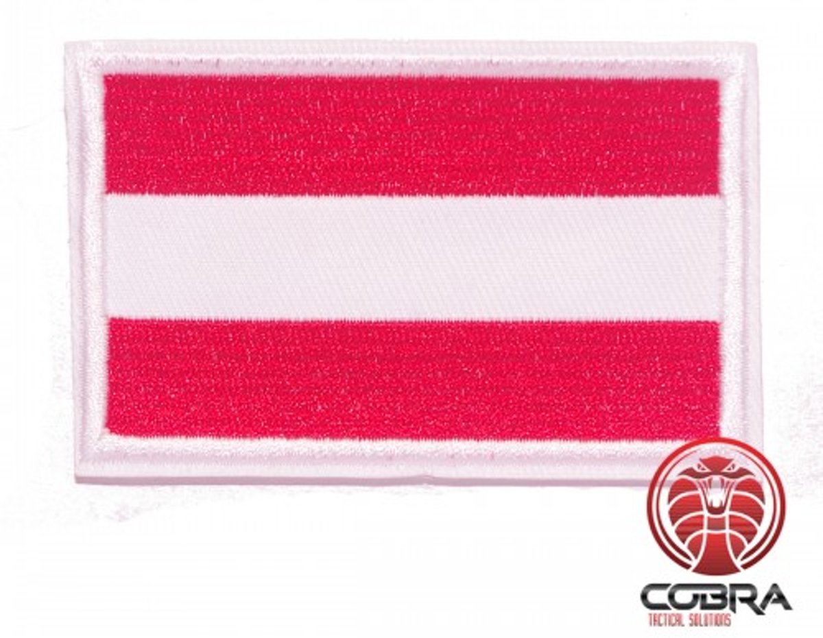 Vlag Oostenrijk geborduurde patch | Strijkpatches | Military Airsoft